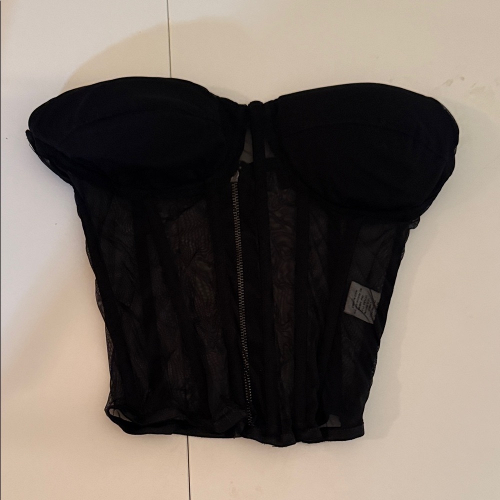 AKIRA Black Sheer Bustier